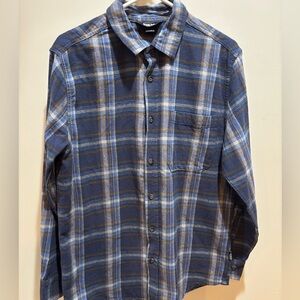Eddie Bauer Men's Blue Plaid Shirt
